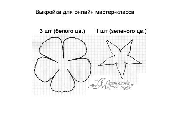 Выкройка пятилистника из фоамирана Выкройка пятилистника из фоамирана