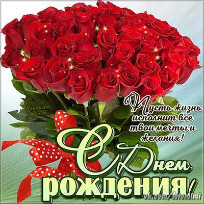 Поздравление в день рождения розами Поздравление в день рождения розами