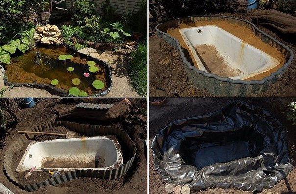 Необлицованный водоем своими руками 82