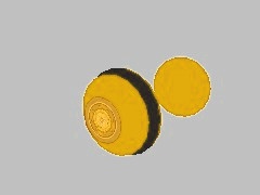 Shuttle wagon Steel Wheel Axle yellow