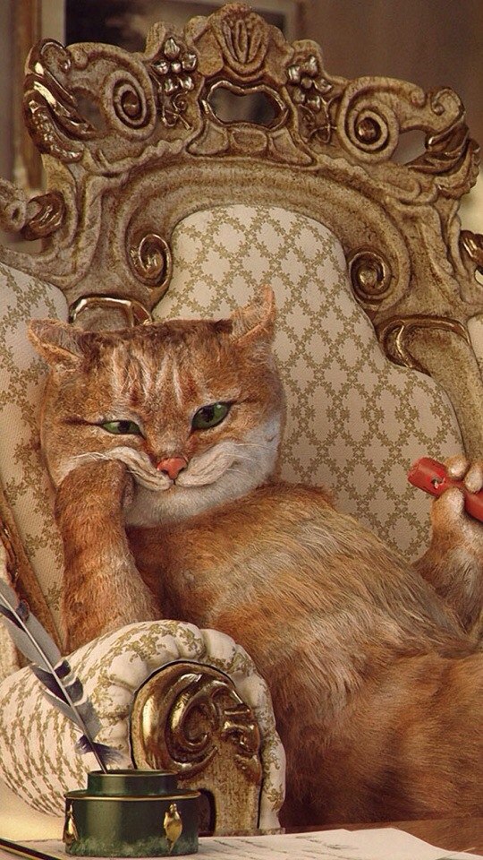 Кот на троне картинки