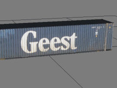 45ft x 9ft-6in Geest container