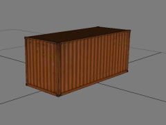 20ft 8ft-6in plain orange container