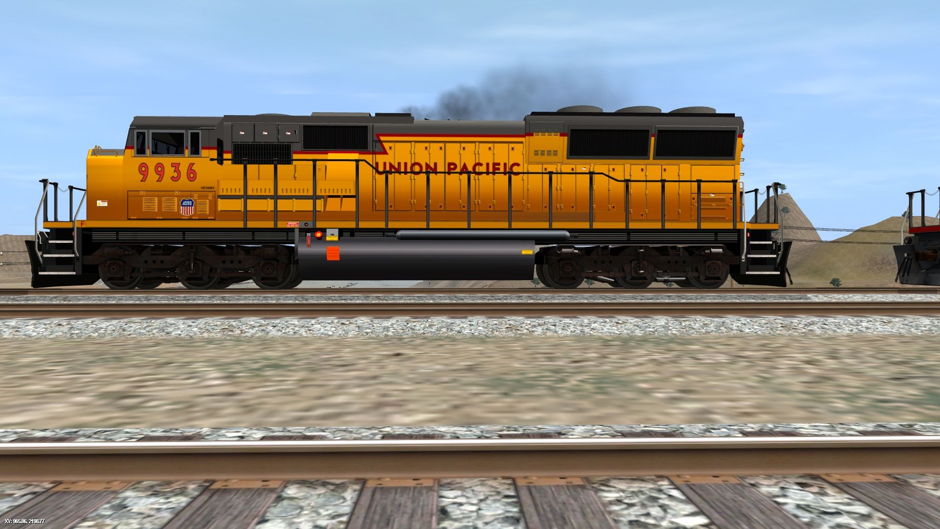 Union Pacific SD59MX weathered w\green nose top