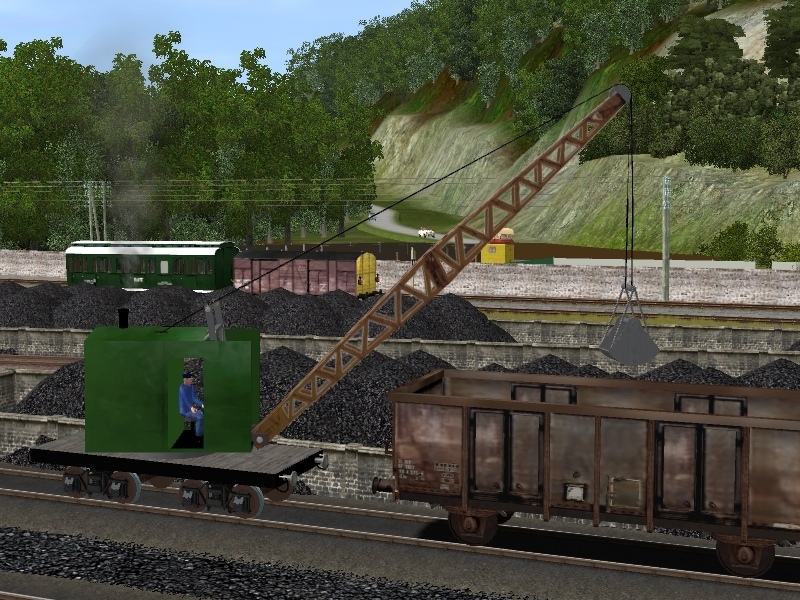 Cherbourg : mobile coal crane