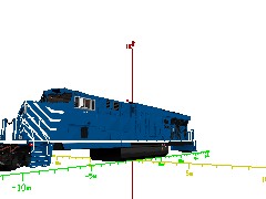 ES44AC Tier 4 Locomotive blue w\stripe CEFX