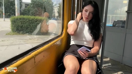 Преследую Анальную Школьницу Sweetie Fox - Stranger Girl From Tram Emptied Me Twice Русская Russian Anal Teen Schoolgirl Sex Cum