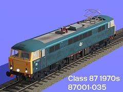 BR Class 87 1970s Blue