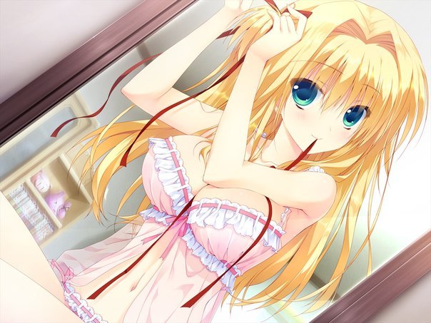 Blonde anime teen
