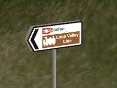 LV Looe Station Road Sign