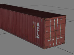 40ft x 8ft-6in ACL red container