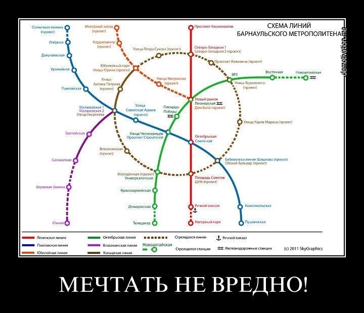 Схема омского метро