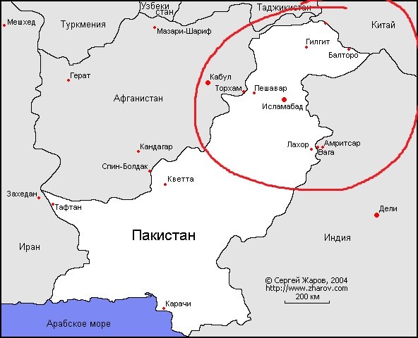 Карта китая и индии граница