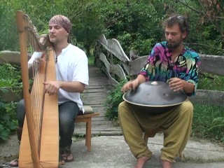 Hang drum (Ханг) with celtic harp (кельтская арфа)