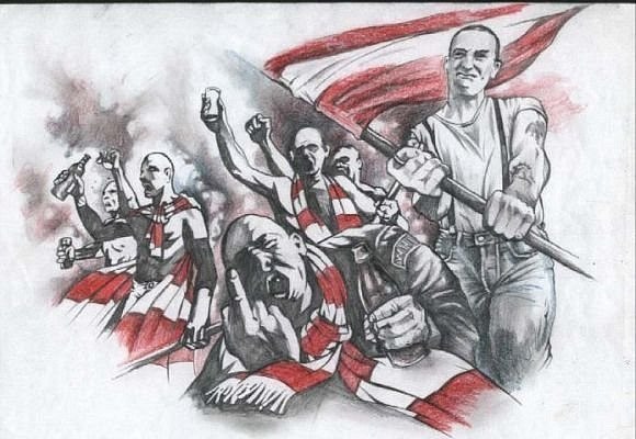 Футбольные хулиганы рисунки