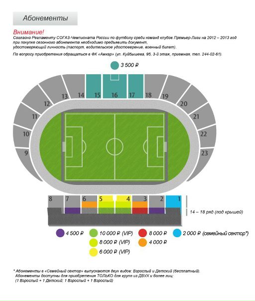 Схема стадиона волгоград арена ротор