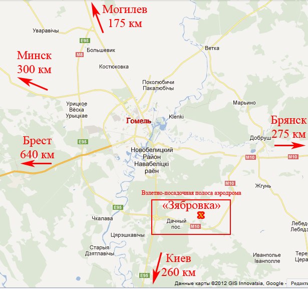 Большевик гомель карта