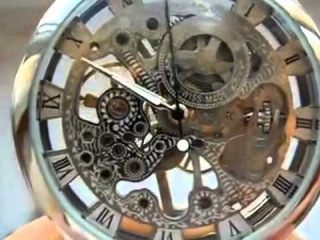 Механические мужские часы Winner SILVER SKELETON