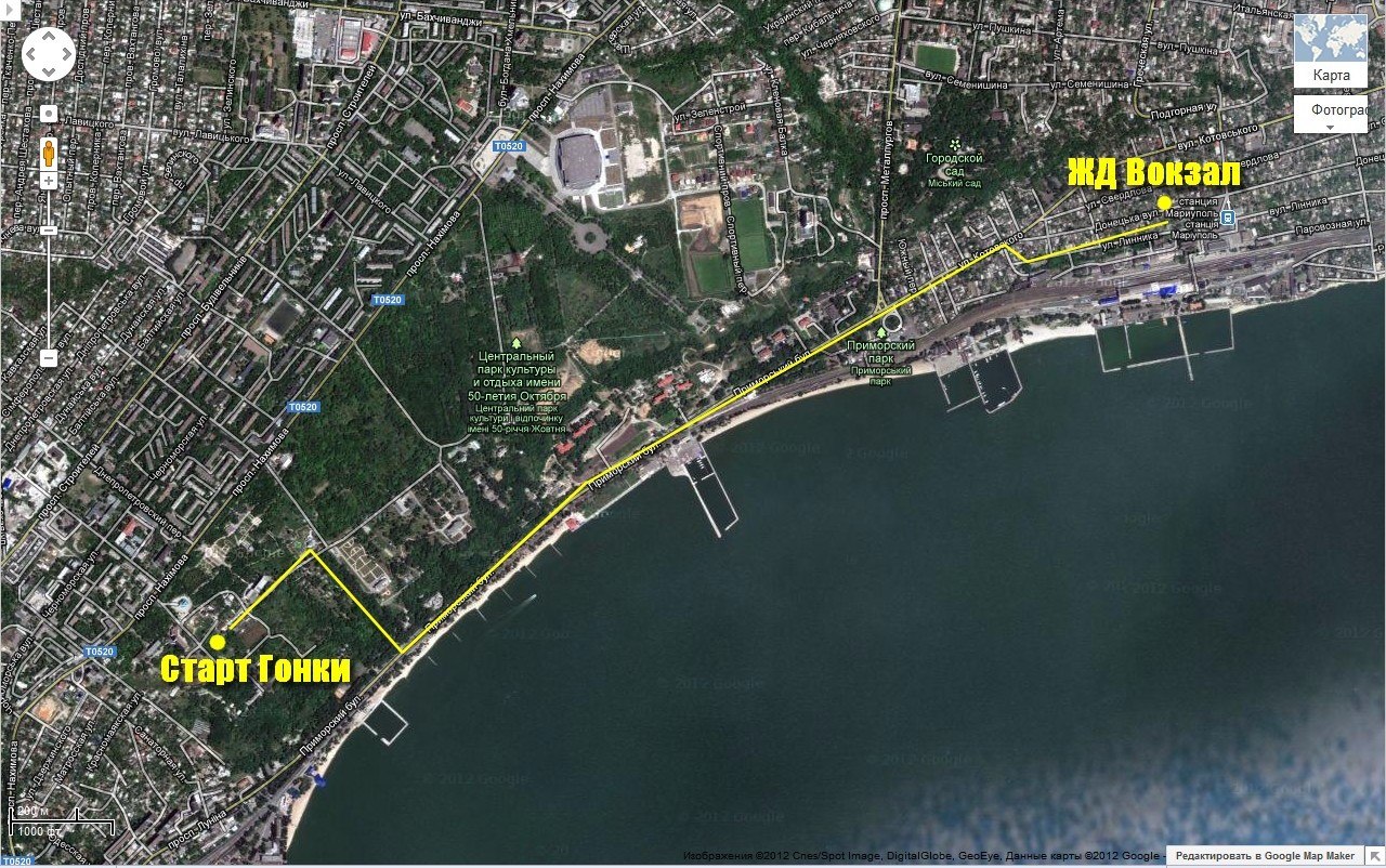 Гугл карта мариуполь спутник