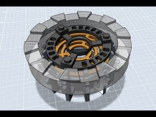 XRobots - Autodesk 123D Design CAD tutorial, Iron Man Arc Reactor for 3D printing