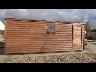 Баня в блокхаусе под ключ, палисандр. Цена в Лен. Обл. 133600 р. (Бытовки, бани в СПб)
