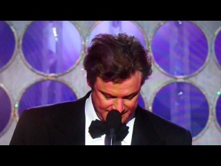 Colin Firth at the 2012 Golden Globes with Meryl Streep ,