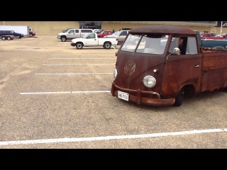 OMG! BAD ASS '59 VW TRUCK * RUSTY RAT ROD SLAMMED *