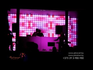 Пиксельная, светодиодная стена на вечеринке - Plaza Club - ПироШар