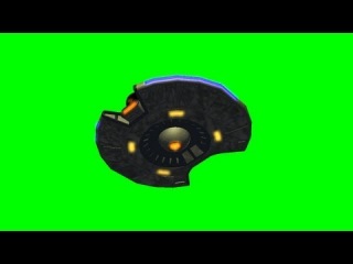 Ufo Alien Spaceship Fly By - free green screen