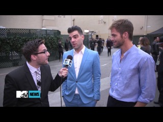 Chris Pine and Zachary Quinto joke about