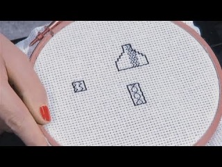 Как сделать простой узор блэкрворк. How To Make A Blackwork Cross Stitch