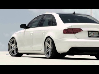 Slammered B8 Audi A4 w/ 20 Incurve IC-S5 Deep Concave Wheels / Rims