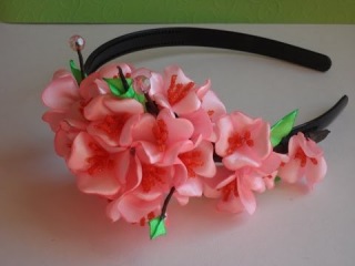 Японская Сакура ободок Канзаши D.I.Y. Japanese Sakura rim kanzashi