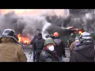 Грушевского, Киев, Новая катапульта / Hrushevskiy str. Kiev, 9-00 AM 23.01.14