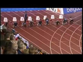 Usain Bolt Asafa Powell 100m Golden League Brussels 2008