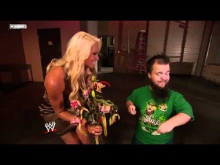 WWE NXT_ Hornswoggle gives Maryse a bouquet HD 720p