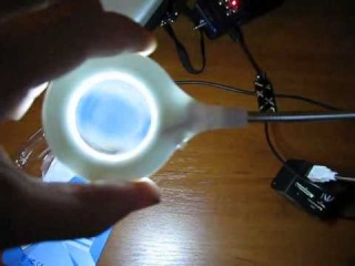 Portable 18 LED USB Lamp Light for PC Laptop Notebook with Magnifier- White FLD-36708