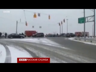 Гололед - стихийное бедствие в южных штатах США