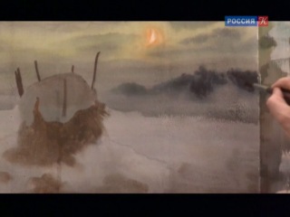 Уроки рисования с Сергеем Андриякой (Россия К, 05.02.2014) Сельский пейзаж в тумане