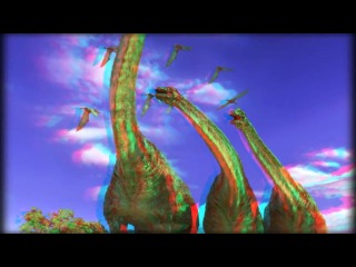 Динозавры 3D анаглиф
