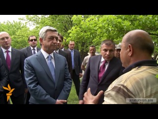 Президент Армении Серж Саргсян посетил село Авшар 28 апреля 2014 года