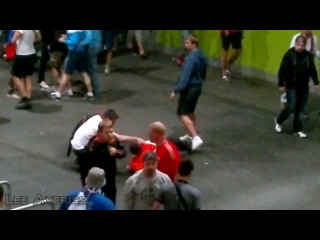Euro 2012 Riot - Russian Fans Attacking Stewards Wroclaw - Russia v Czech Republic