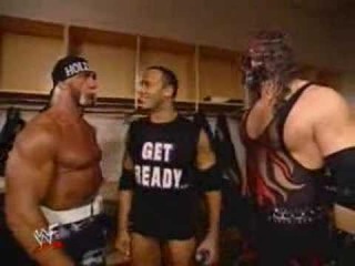 Funny Backstage Segment with Hulk Hogan, The Rock & Kane