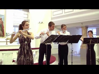И.С. Бах. Менует и Скерцо из сюиты си минор (BWV 1067) - Квартет флейт CUENTO