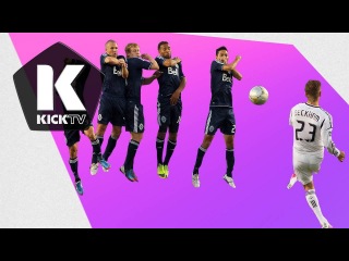Beckham GOAL! Free Kick Bender: Galaxy vs Whitecaps Highlights 9/1/2012