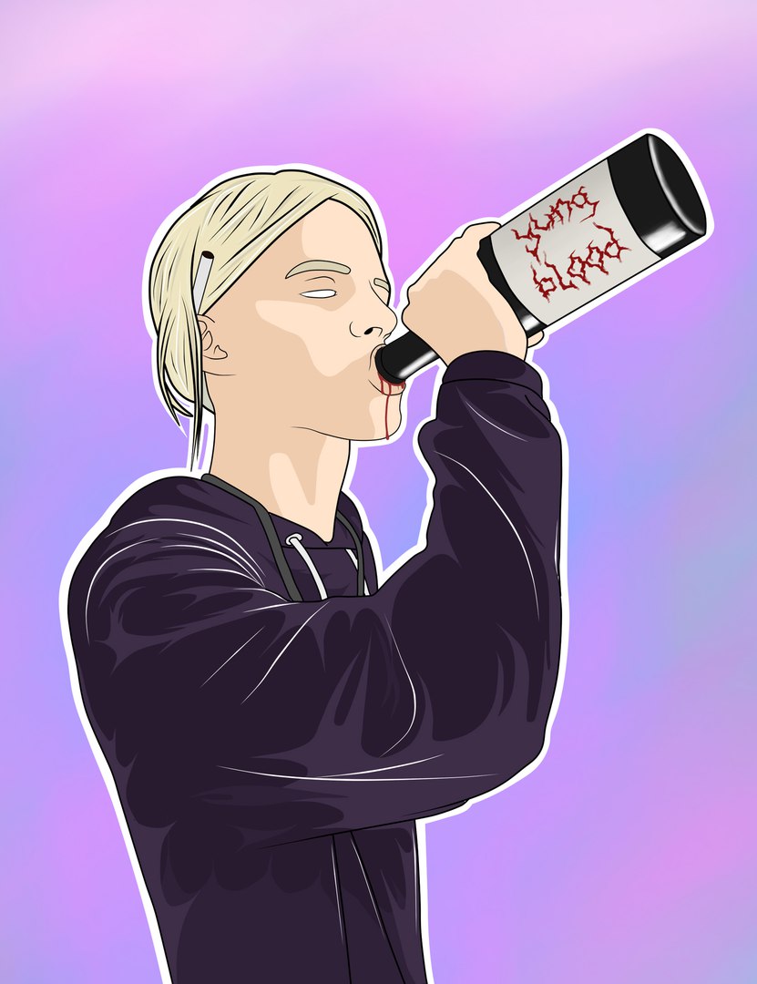 Фараон рэпер рисунок карандашом