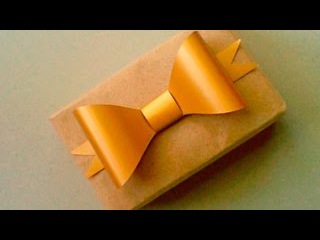 Как сделать Бант из бумаги| Paper Bow Декор подарка Видео Бантик из бумаги легкие Поделки с детьми!