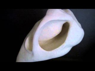 Stephanie Metz Wool Sculpture: Flesh & Bone Study #6 'Hanging Half Skull'