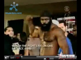 Shamrock Pushes Kimbo Slice At The Weigh In!