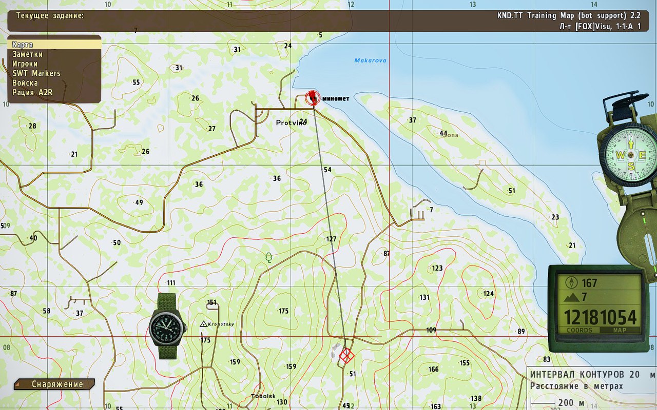 Карта для миномета squad